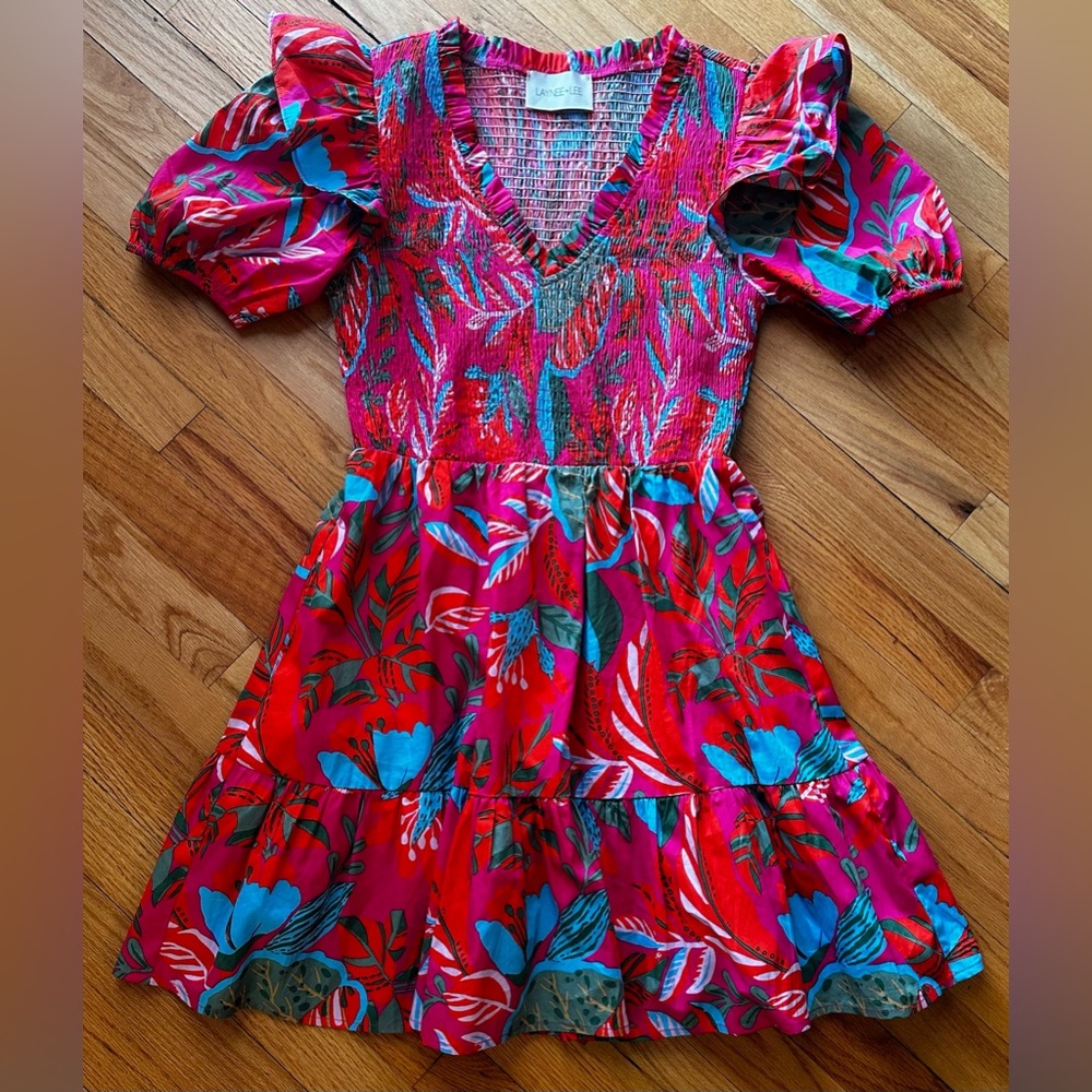 Catus Blossom Smocked Mini Dress small - Picture 6 of 8